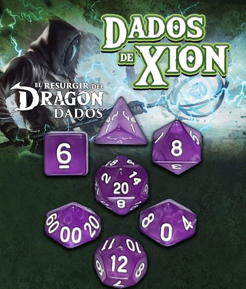 Dados de Xion: Púrpura Extraña Oscuridad