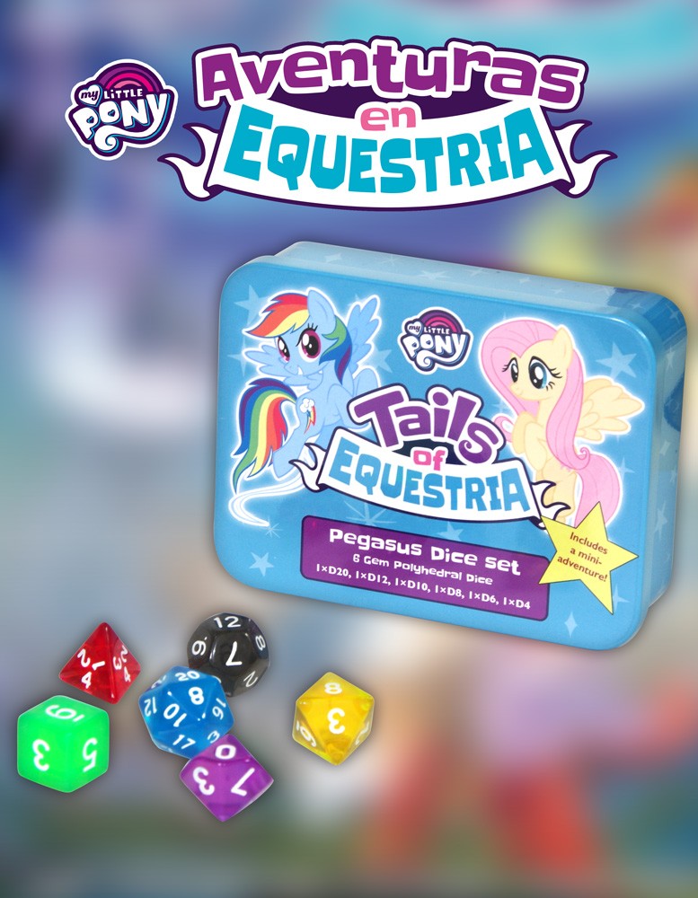 Caja de Dados Pegaso. My Little Pony: Aventuras en Equestria.