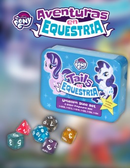 Caja de Dados Unicornio. My Little Pony: Aventuras en Equestria.