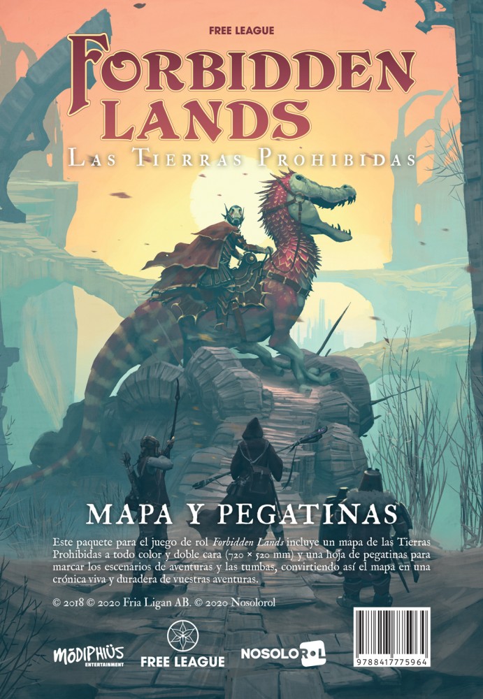 Forbidden Lands: Mapa extra de juego y pegatinas (añadido)