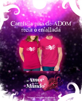 Camiseta ADOM rosa recta