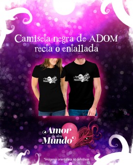 Camiseta ADOM negra recta ENVÍO PREVISTO FINALES 2023