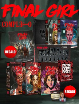 Final Girl - Pack Completo + REGALO PROMO libro de ambientación y escenarios junto con la carta promocional de Paula