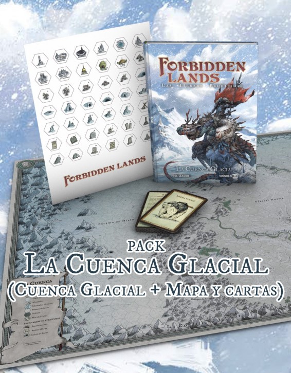 Pack La Cuenca Glacial: Libro de campaña + Mapa y cartas PREPEDIDO Pack La Cuenca Glacial: Libro de campaña + Mapa y cartas PREPEDIDO