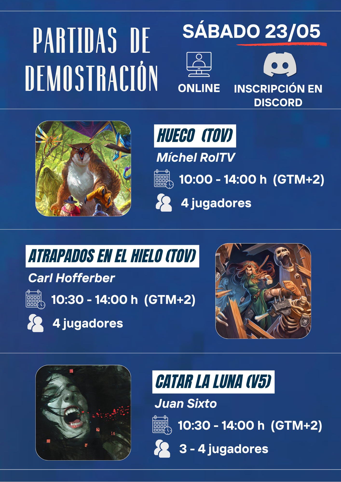 Cartel Jornadas de Partidas de Demostración
