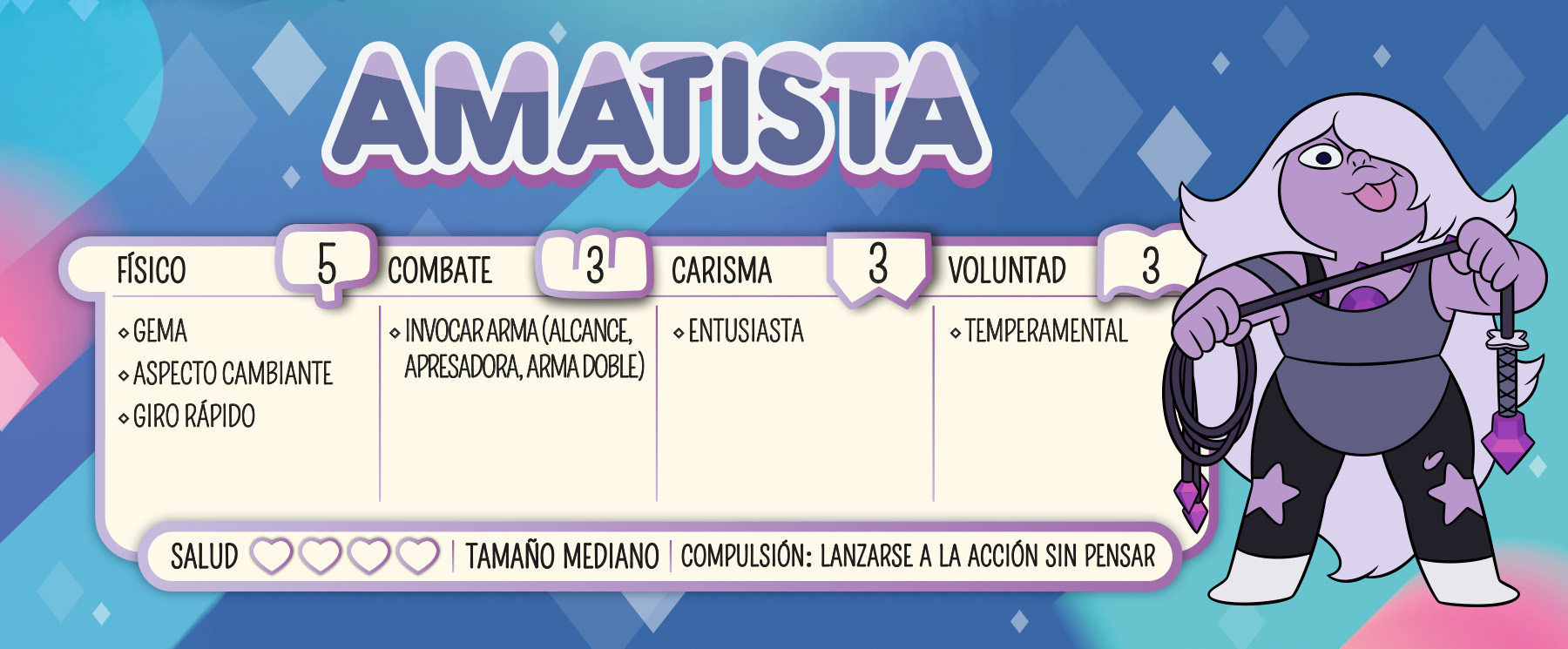 Steven Universe, Juego de Rol. Amatista.