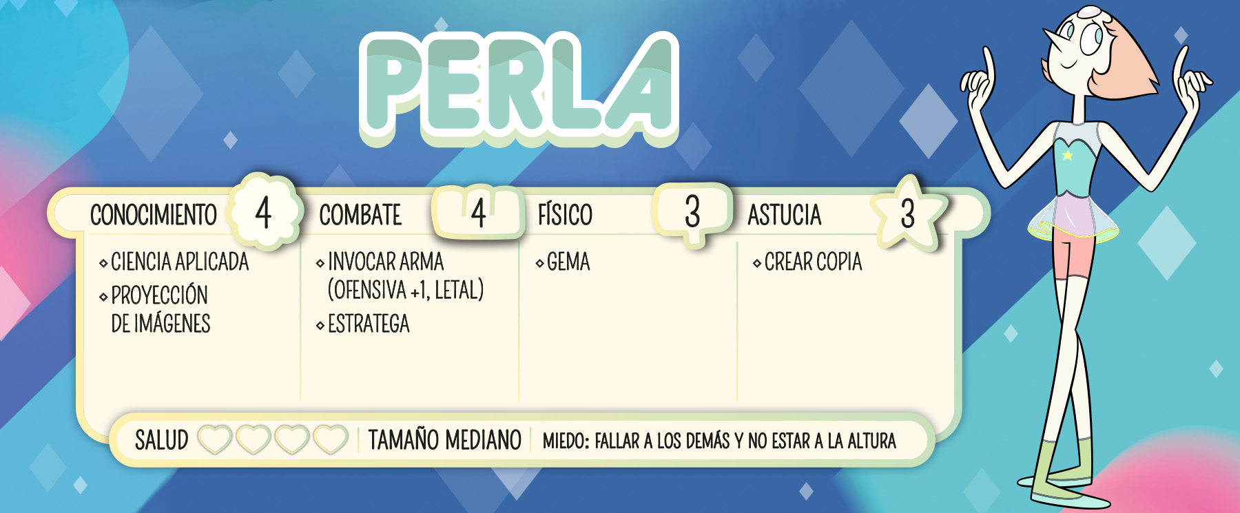 Steven Universe, Juego de Rol. Perla.