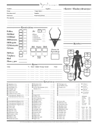 Hoja de Personaje Editable