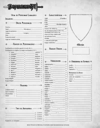 Hoja de personaje caballero