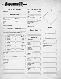 Hoja de personaje dama