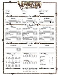 Hombre Lobo 20º Hoja Editable