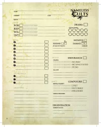 Nameless Cults