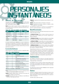 Personajes instantaneos