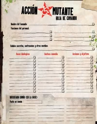 Hoja de Comando Acción Mutante