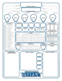 Ficha de Personaje TOV: Editable